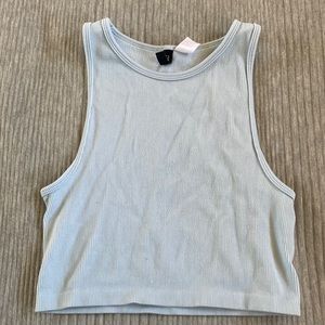 Light blue crop tank top medium